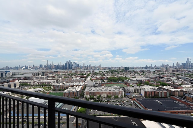balcony featuring a view of city