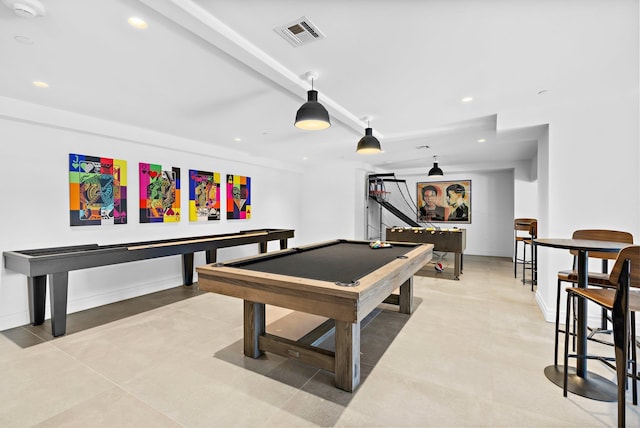 720 Clinton St Unit 6-03, Hoboken, NJ 07030 - rec room featuring pool table and recessed lighting