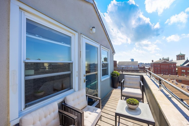 balcony featuring a city view