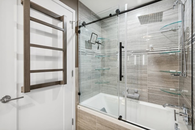 bathroom featuring enclosed tub / shower combo