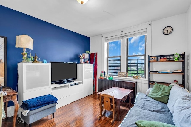 6414 Park Ave Unit 14, West New York, NJ 07093 - living area with wood finished floors