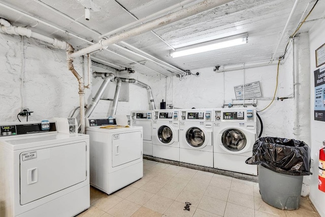 6414 Park Ave Unit 14, West New York, NJ 07093 - communal laundry room featuring washing machine and clothes dryer