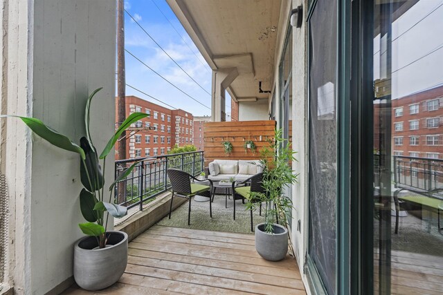 205 10th St Unit 3G, Jersey City, NJ 07302 - balcony with an outdoor living space