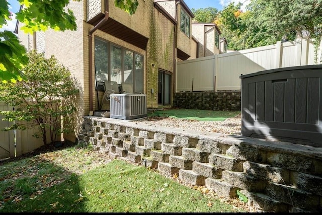 view of patio / terrace featuring central AC unit