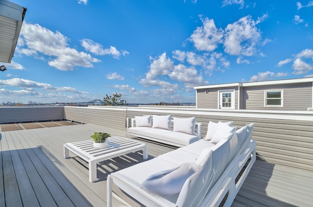 275 Pearsall Ave Unit 2, Jersey City, NJ 07305 - wooden terrace featuring an outdoor living space