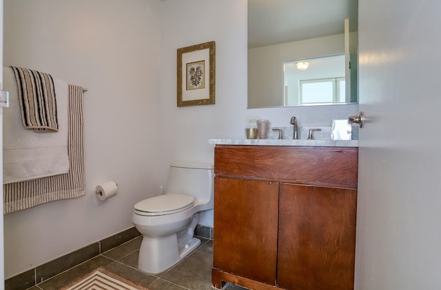88 Morgan St Unit 2206, Jersey City, NJ 07302 - half bathroom with vanity and tile patterned flooring