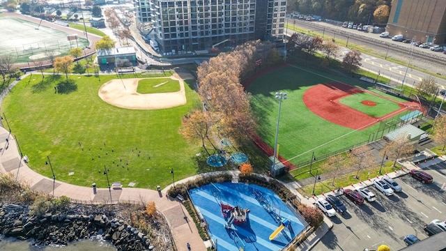 birds eye view of property