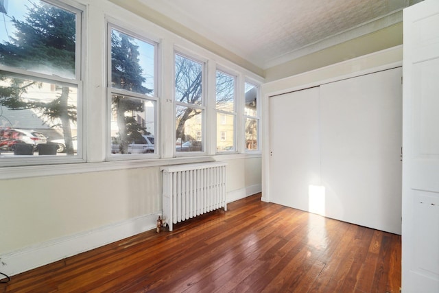 interior space with radiator and a healthy amount of sunlight