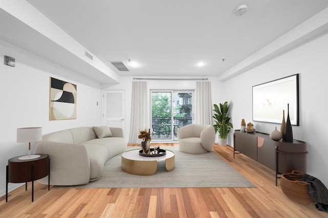 650 2nd St Unit 3C, Hoboken, NJ 07030 - living area featuring light wood finished floors and recessed lighting