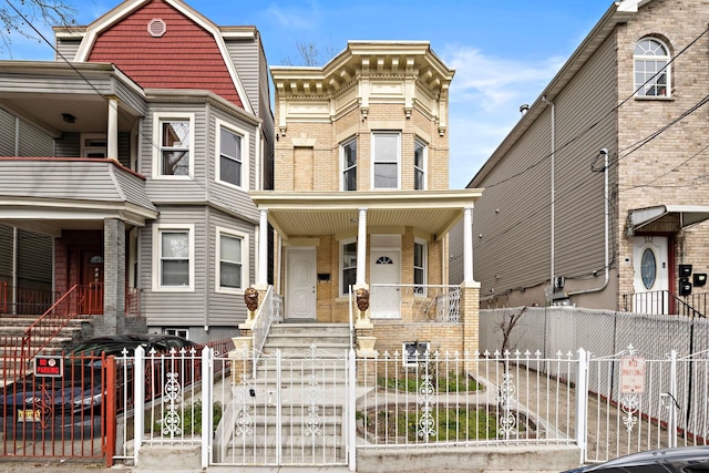 view of front of house with covered porch