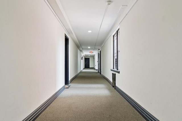 2520 Kennedy Blvd Unit 4C, Jersey City, NJ 07304 - hallway featuring light carpet, recessed lighting, and baseboards