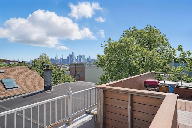 245 Ogden Ave Unit 2, Jersey City, NJ 07307 - balcony featuring area for grilling and a skyline view
