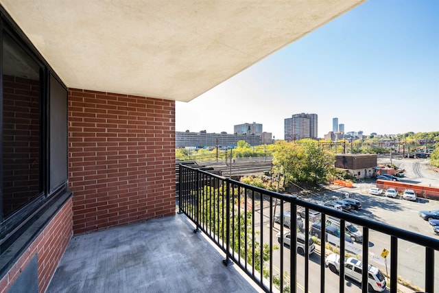 balcony with a city view