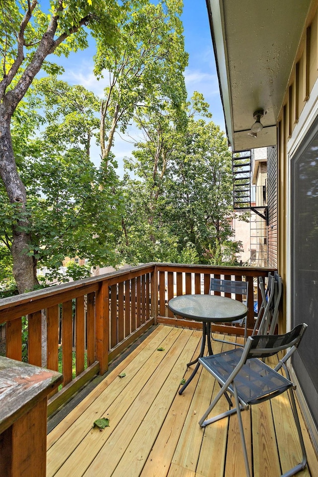 5 Bonn Pl, Weehawken, NJ 07086 - view of wooden terrace