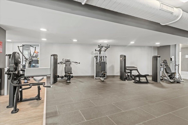 9 Avenue At Port Imperial Unit 313, West New York, NJ 07093 - exercise room with recessed lighting