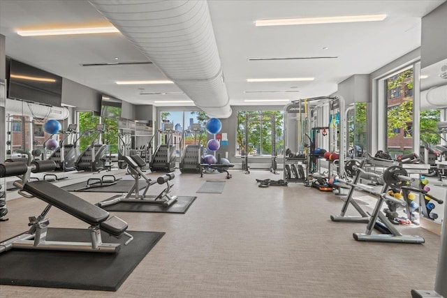 9 Avenue At Port Imperial Unit 313, West New York, NJ 07093 - workout area featuring healthy amount of natural light