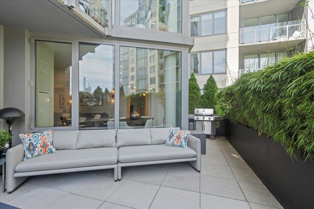9 Avenue At Port Imperial Unit 313, West New York, NJ 07093 - view of patio / terrace featuring an outdoor hangout area and grilling area