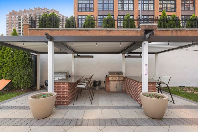 1 Greene St Unit 710, Jersey City, NJ 07302 - view of patio / terrace with exterior kitchen