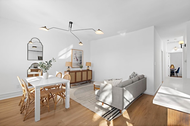 living room featuring hardwood / wood-style flooring