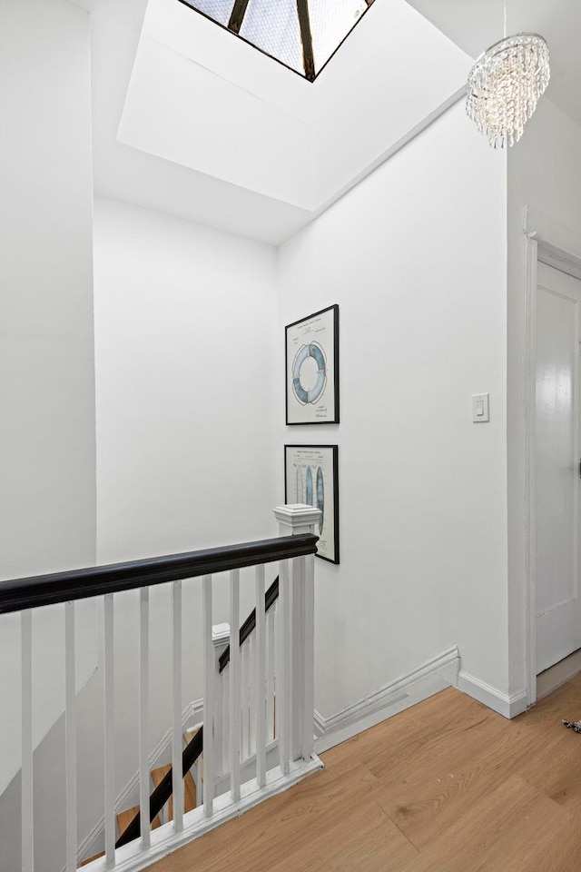 hall featuring hardwood / wood-style flooring