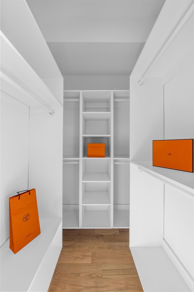 spacious closet with light wood-style floors