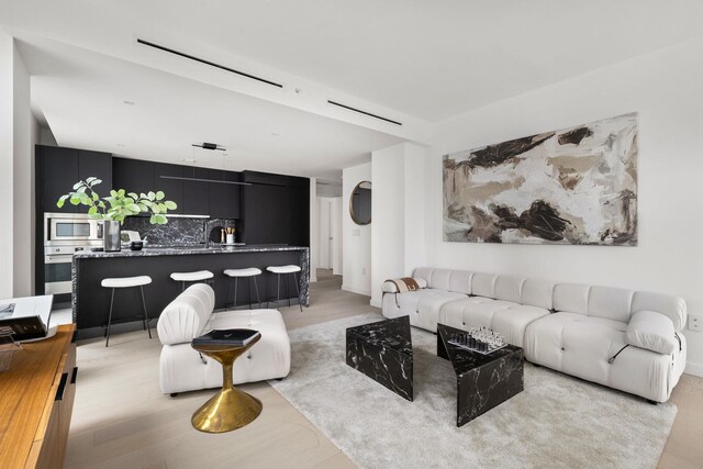 43 Provost St Unit 10O, Jersey City, NJ 07302 - living area featuring light wood finished floors
