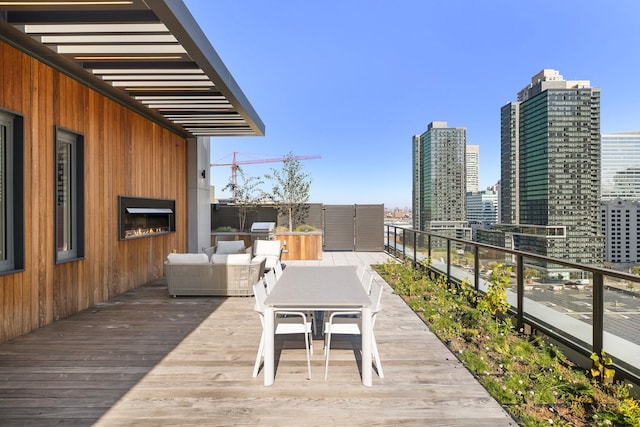 43 Provost St Unit 10O, Jersey City, NJ 07302 - wooden deck with a city view