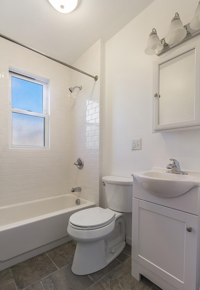 33 W 24th St, Bayonne, NJ 07002 - bathroom with vanity, toilet, and bathtub / shower combination