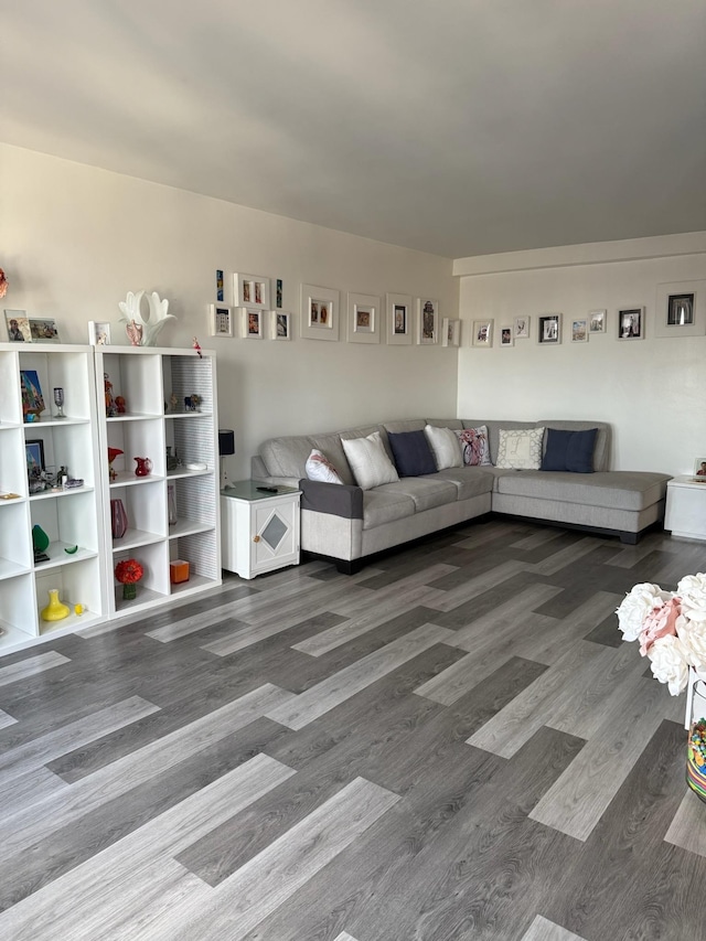 1225 Kennedy Blvd Unit 12J, Bayonne, NJ 07002 - living area with dark wood-style floors