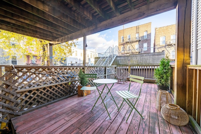 view of wooden deck