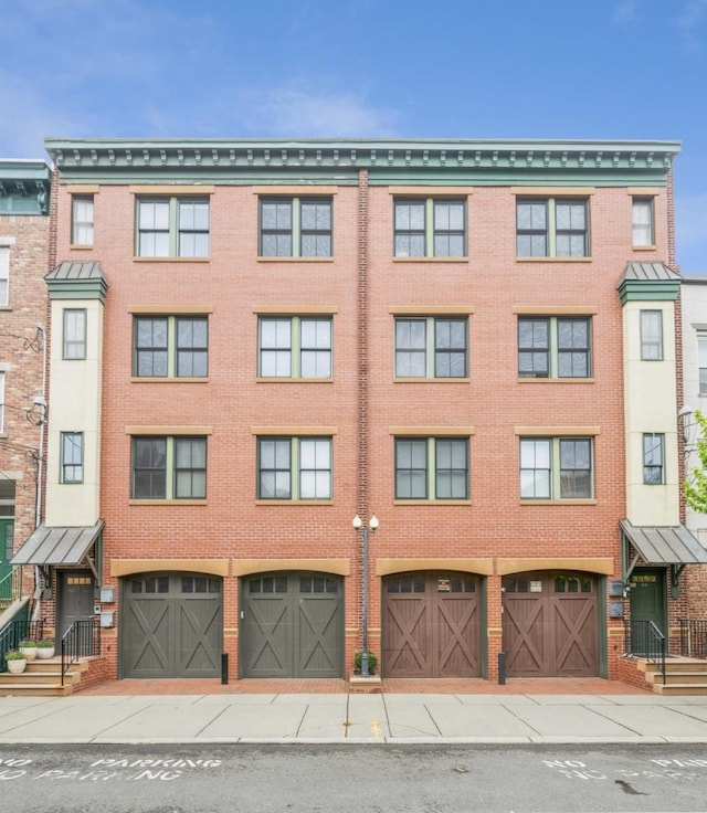 view of building exterior with a garage