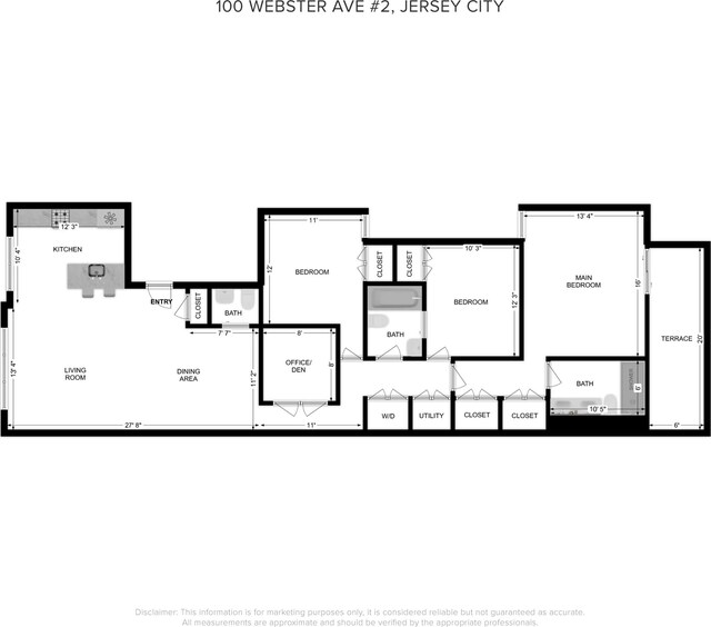 100 Webster Ave Unit 2, Jersey City, NJ 07307 - property floor plan