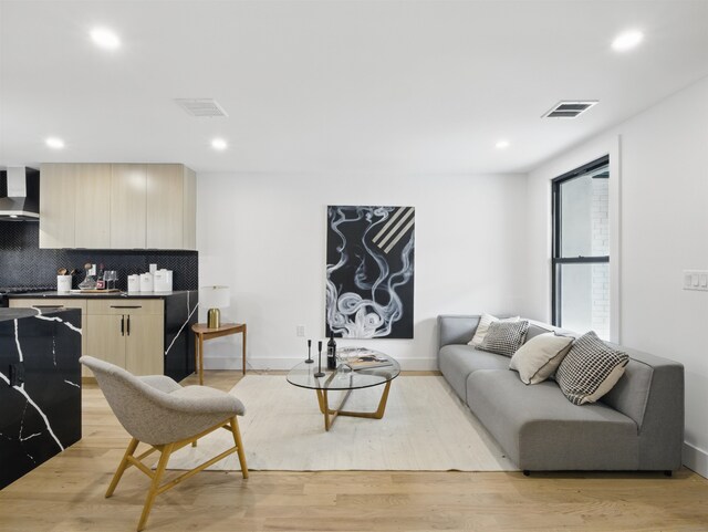 63 Jefferson Ave Unit 1, Jersey City, NJ 07307 - living room with light wood-style floors and recessed lighting