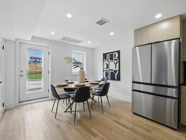 63 Jefferson Ave Unit 1, Jersey City, NJ 07307 - dining room featuring light wood-style floors and recessed lighting