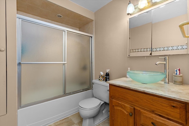 401 Harmon Cv, Secaucus, NJ 07094 - bathroom with vanity and bath / shower combo with glass door