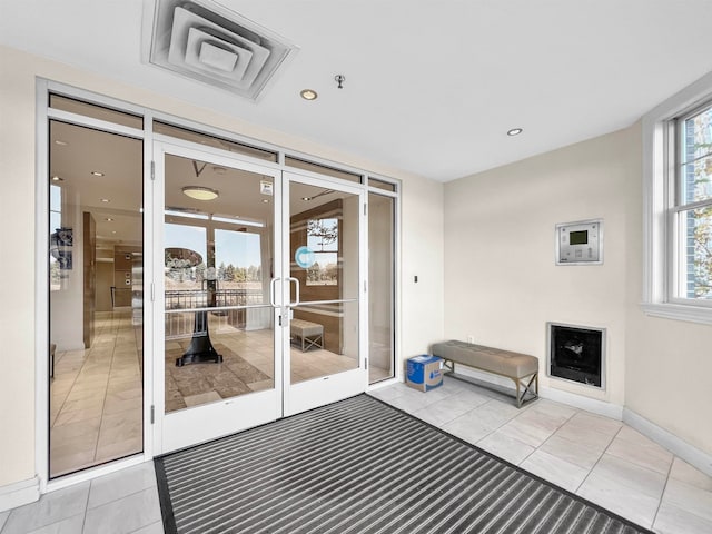 interior space with french doors