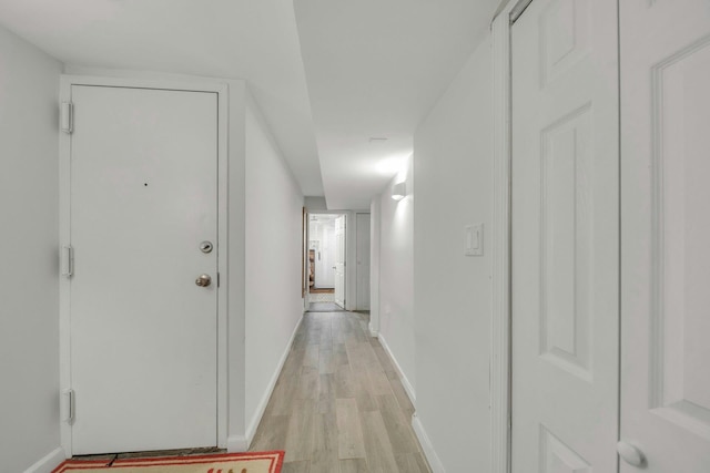 1228 Park Ave Unit B, Hoboken, NJ 07030 - hallway featuring light wood-type flooring and baseboards