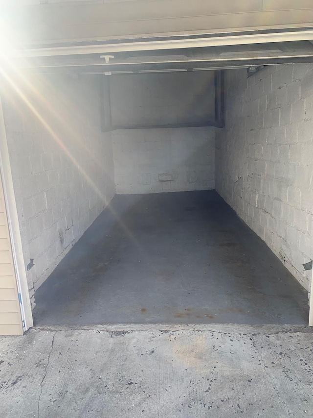 5843 Kennedy Blvd, North Bergen, NJ 07047 - garage featuring concrete block wall