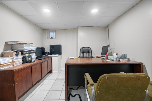 2746 John F Kennedy Blvd, Jersey City, NJ 07306 - office space with baseboards, a drop ceiling, and light tile patterned floors