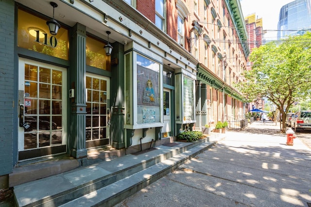 110 Morris St Unit 3R, Jersey City, NJ 07302 - view of exterior entry with brick siding