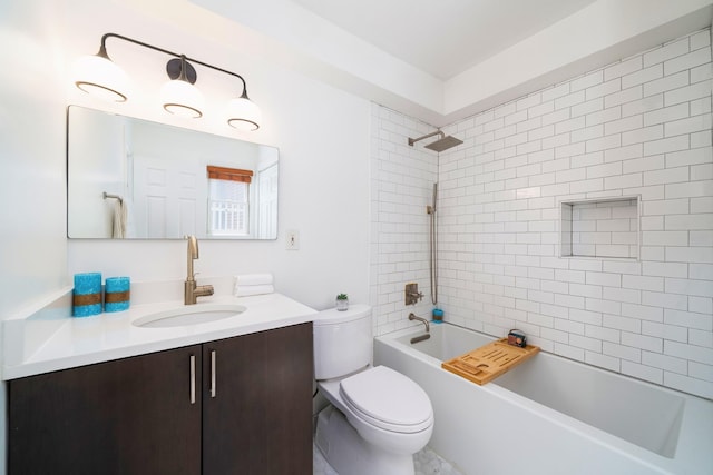 110 Morris St Unit 3R, Jersey City, NJ 07302 - full bathroom with vanity, bathing tub / shower combination, and toilet