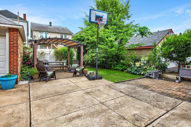 8212 2nd Ave, North Bergen, NJ 07047 - view of patio featuring a pergola