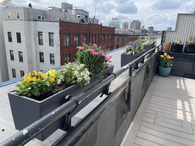 balcony featuring a view of city