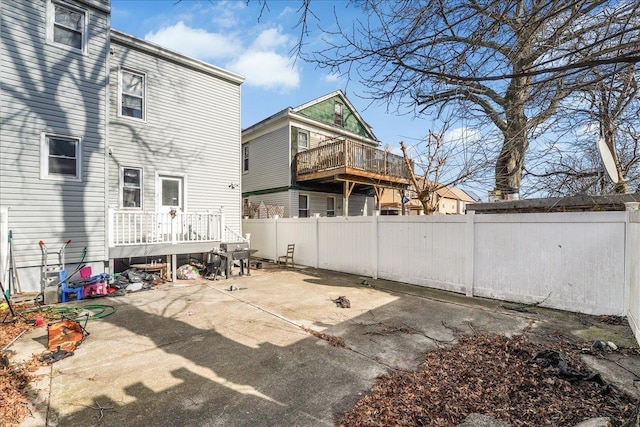 view of patio with a deck