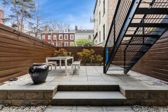 view of patio / terrace with a fenced backyard