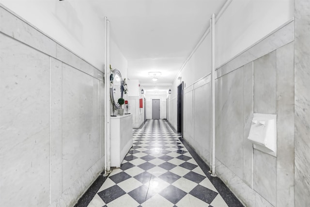 301 79th St Unit E4, North Bergen, NJ 07047 - hallway with tile patterned floors and crown molding