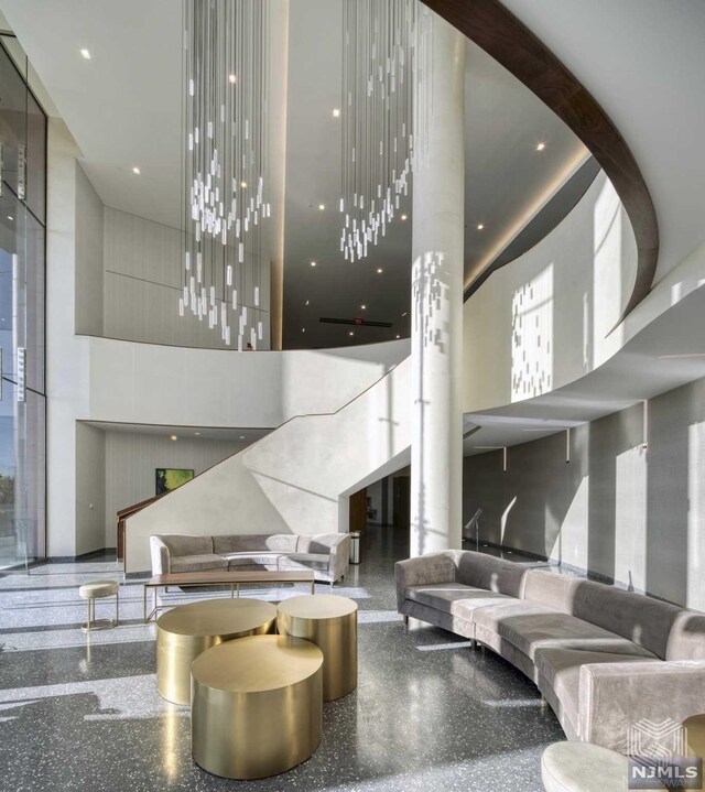 320 Adolphus Ave Unit 909, Cliffside Park, NJ 07010 - lobby featuring a towering ceiling