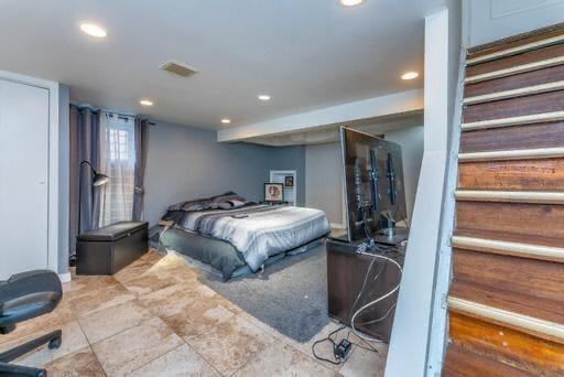 view of tiled bedroom