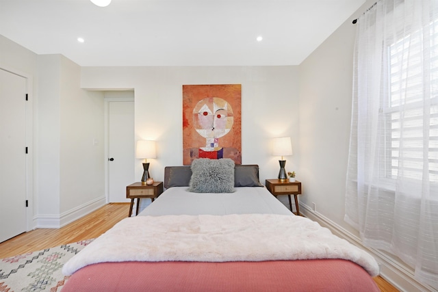 372 Webster Ave, Jersey City, NJ 07307 - bedroom featuring wood finished floors and recessed lighting