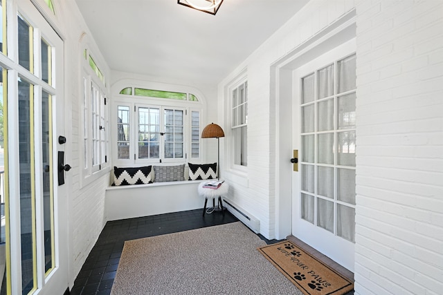 372 Webster Ave, Jersey City, NJ 07307 - sunroom featuring a baseboard radiator